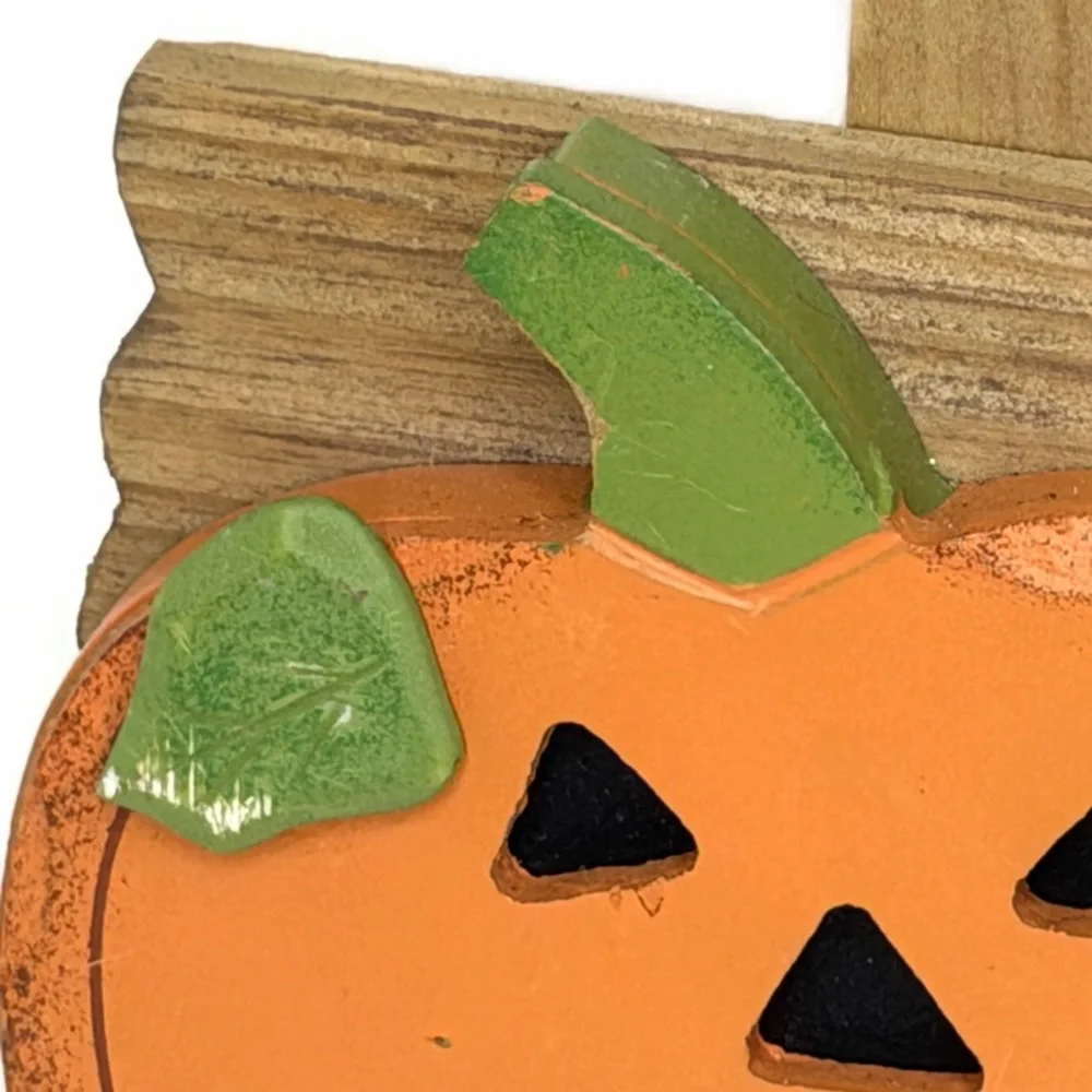 Festive Pumpkin and Bat Welcome Sign
